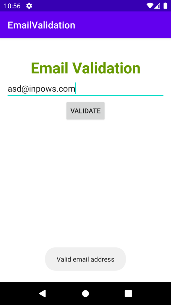 Email Validation pada Android Kotlin - Valid Email