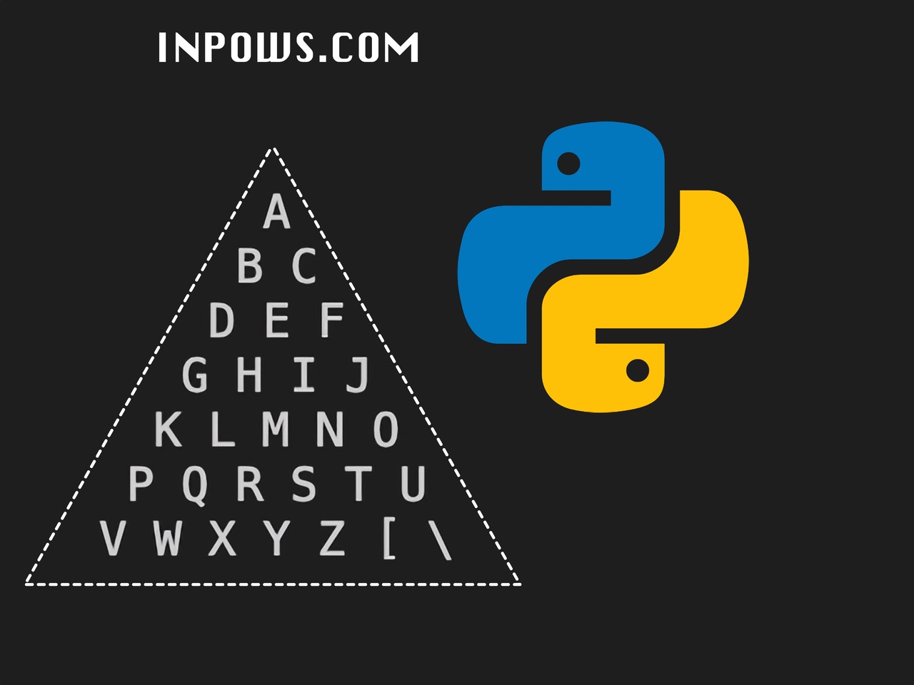 Cara Membuat Pola Segitiga Alfabet menggunakan Python3